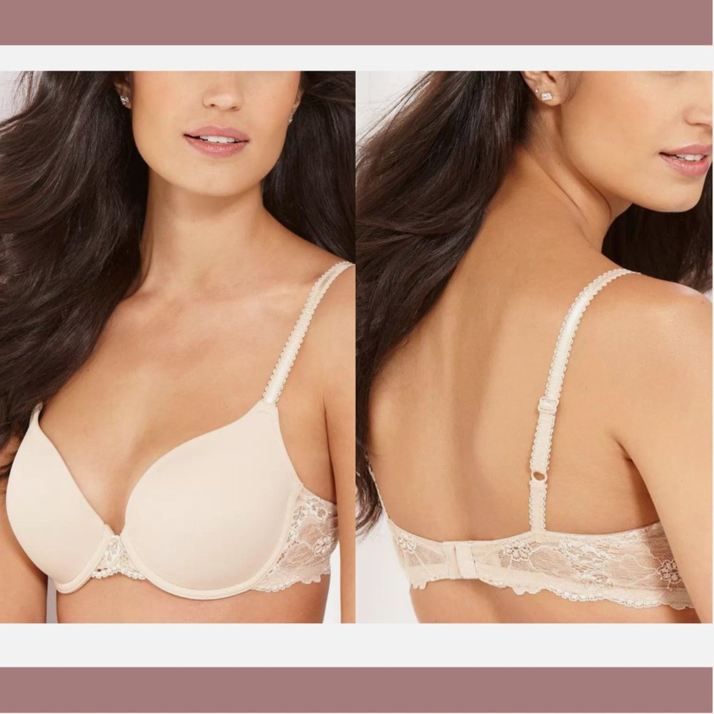 NWT $65 Wacoal [ 32DDD US ]‎ French Garden Contour Bra 85340 in Nude